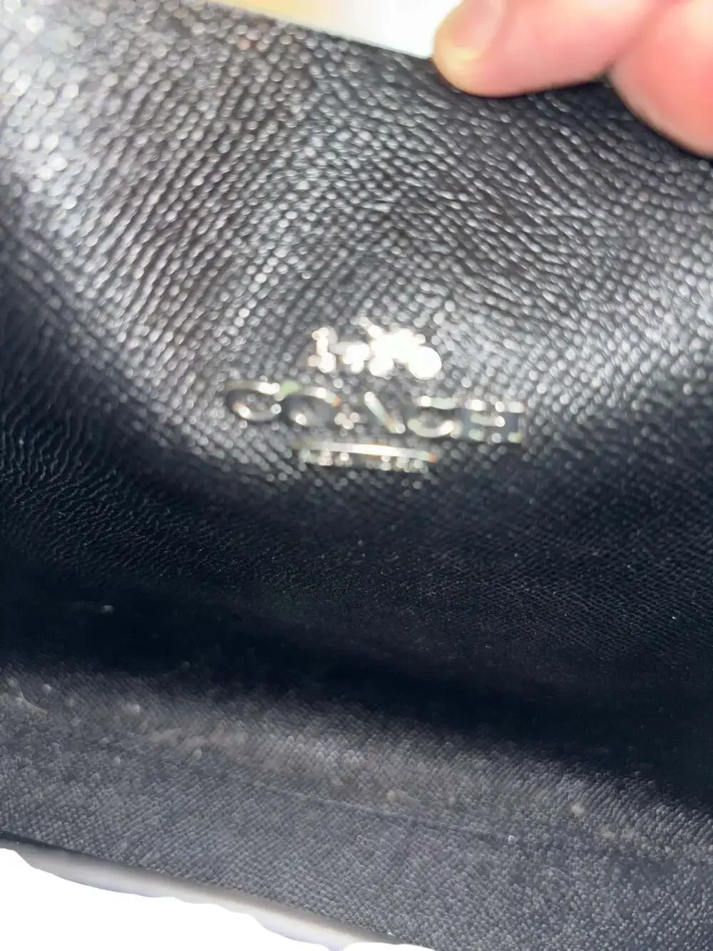 Coach Mollie Tote 25 In Crossgrain Leather With Heart Bolt Print Black